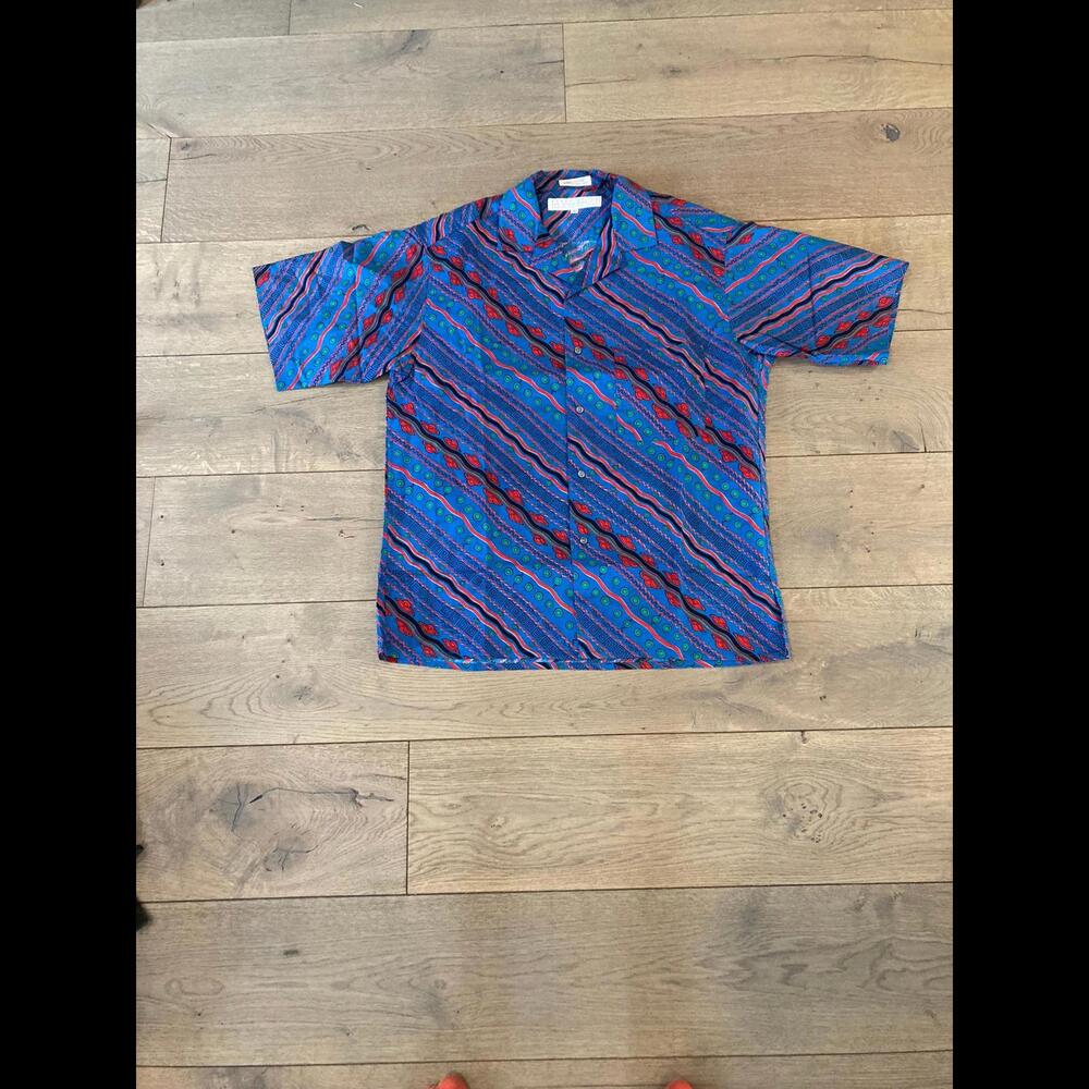 RARE 1987 Perry Ellis for Bloomingdales South China Seas Abstract Shirt Rare L